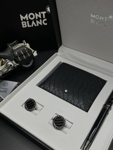 ست کادویی لوکس مسترکوالیتی سه تکه مون بلان / کادویی مون بلان / Gift box montblanc