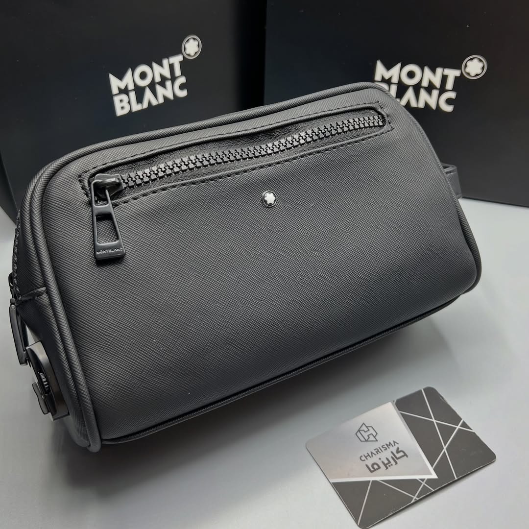 شوزبگ دوزیپ رمزخور مونبلان سایز کوچک / واش بگ مون بلان / Montblanc Washbag