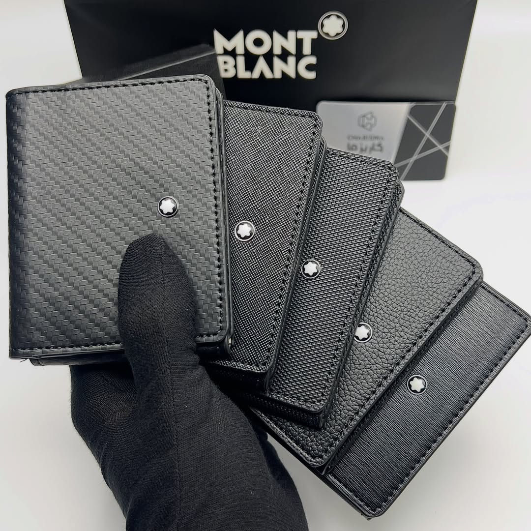 کیف کارت مون بلان / جاکارتی مون بلان / جاکارتی چرم برند مونت بلان مدل آلبومی + جعبه و کارت