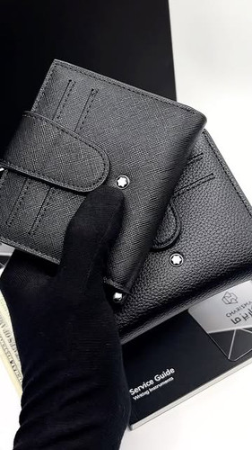 کیف پول روزبانه با بند مچی آویز برند مونتبلانک + جعبه و کارت